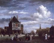 The Dam with the weigh house at Amsterdam, Jacob van Ruisdael